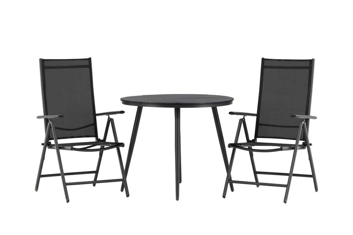 Break Matbord med Break Stolarna – Bord: ⌀90 Stol: 62x107,5x55