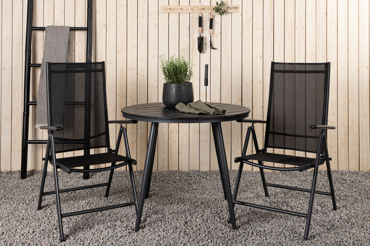 Break Matbord med Break Stolarna – Bord: ⌀90 Stol: 62x107,5x55