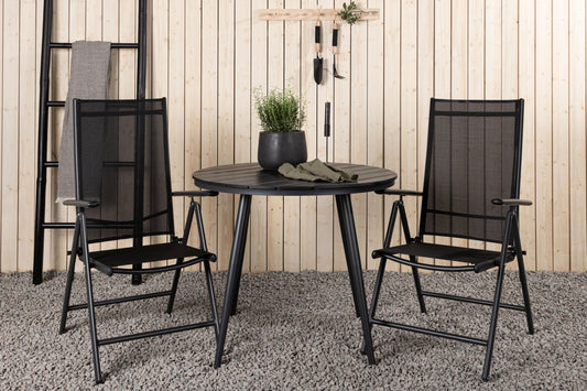 Break Matbord med Break Stolarna – Bord: ⌀90 Stol: 62x107,5x55