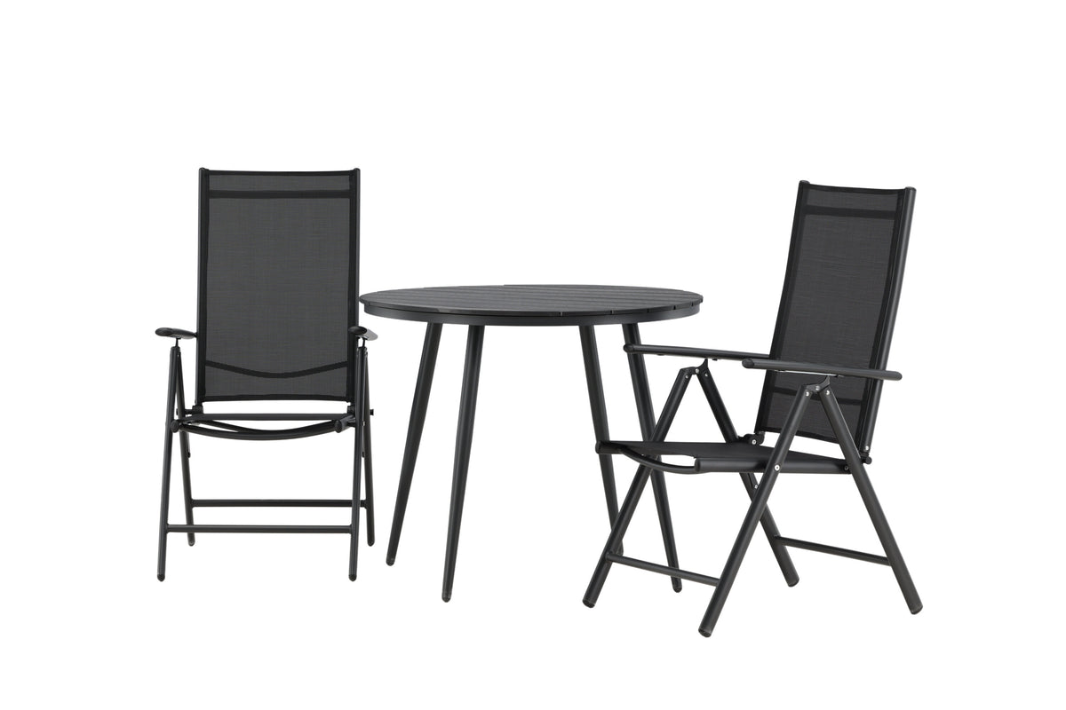 Break Matbord med Break Stolarna – Bord: ⌀90 Stol: 62x107,5x55