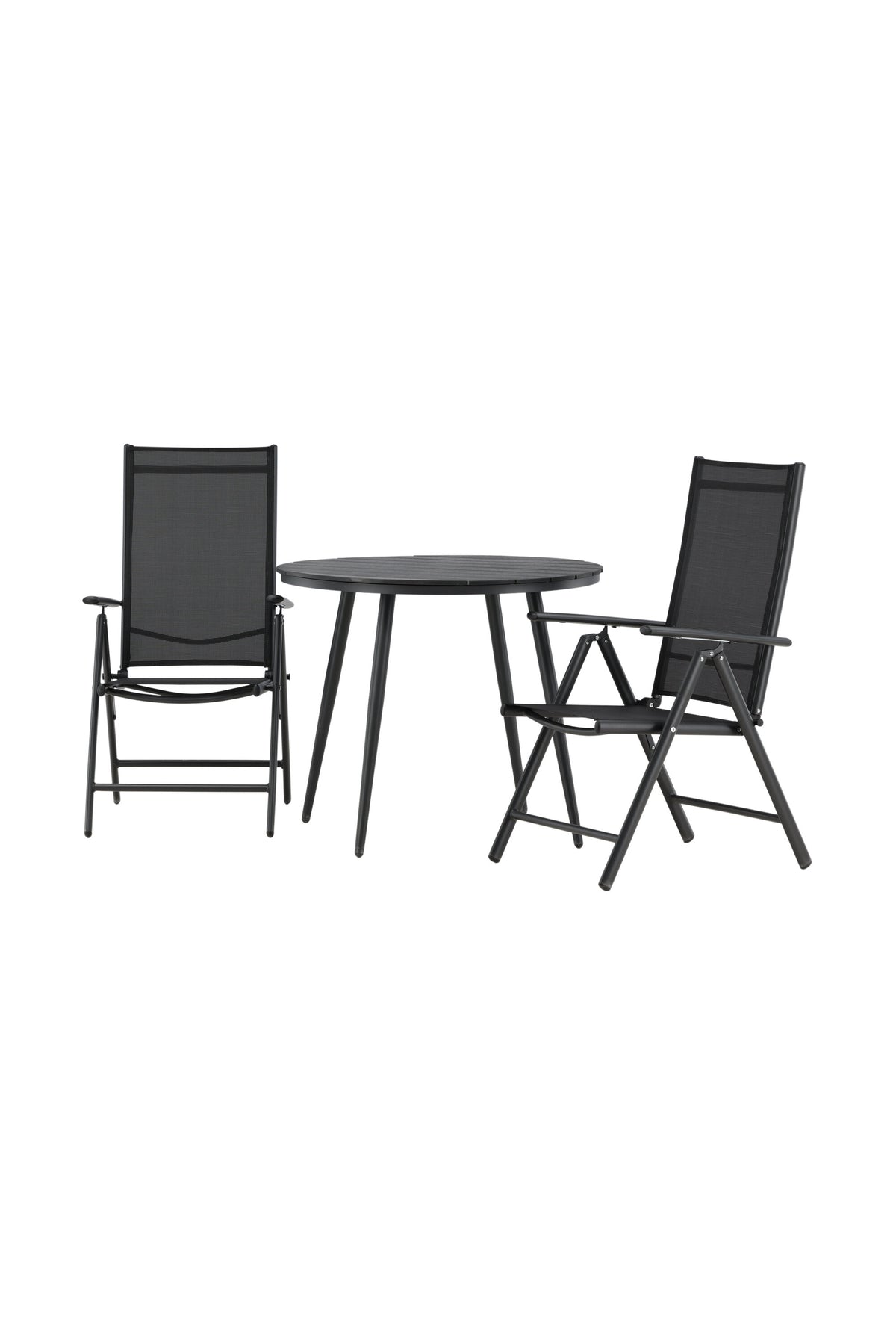 Break Matbord med Break Stolarna – Bord: ⌀90 Stol: 62x107,5x55