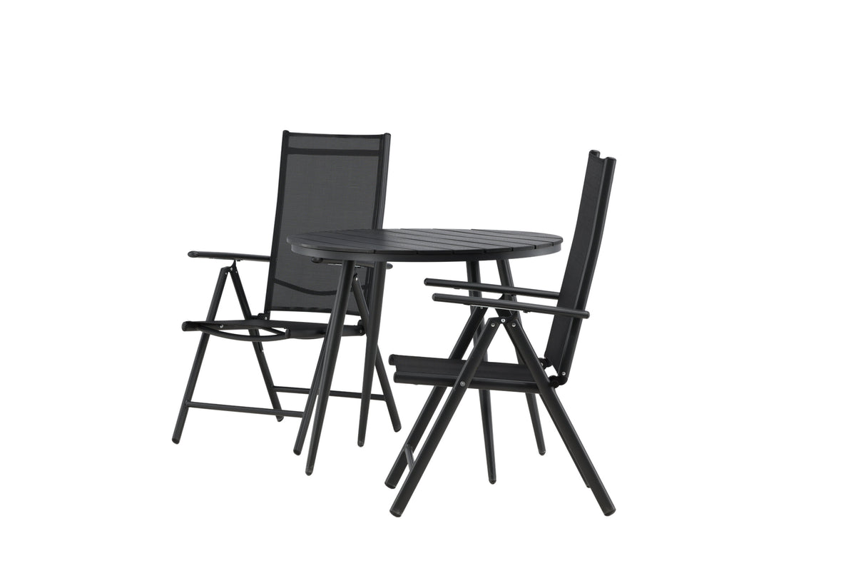 Break Matbord med Break Stolarna – Bord: ⌀90 Stol: 62x107,5x55
