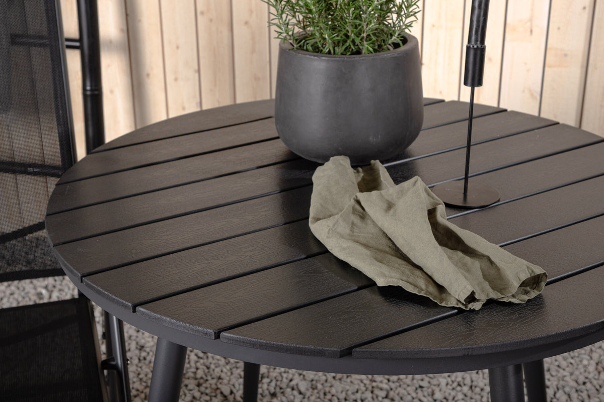 Break Matbord med Break Stolarna – Bord: ⌀90 Stol: 62x107,5x55