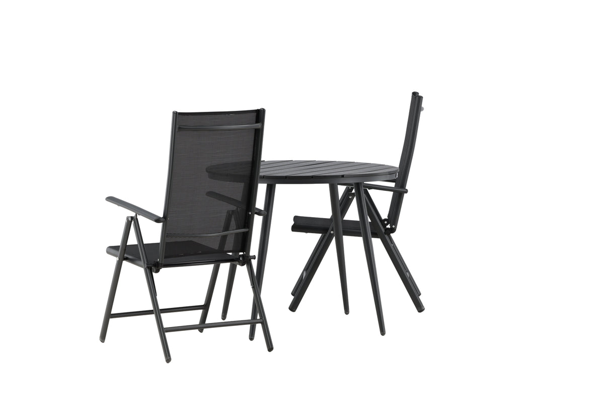 Break Matbord med Break Stolarna – Bord: ⌀90 Stol: 62x107,5x55