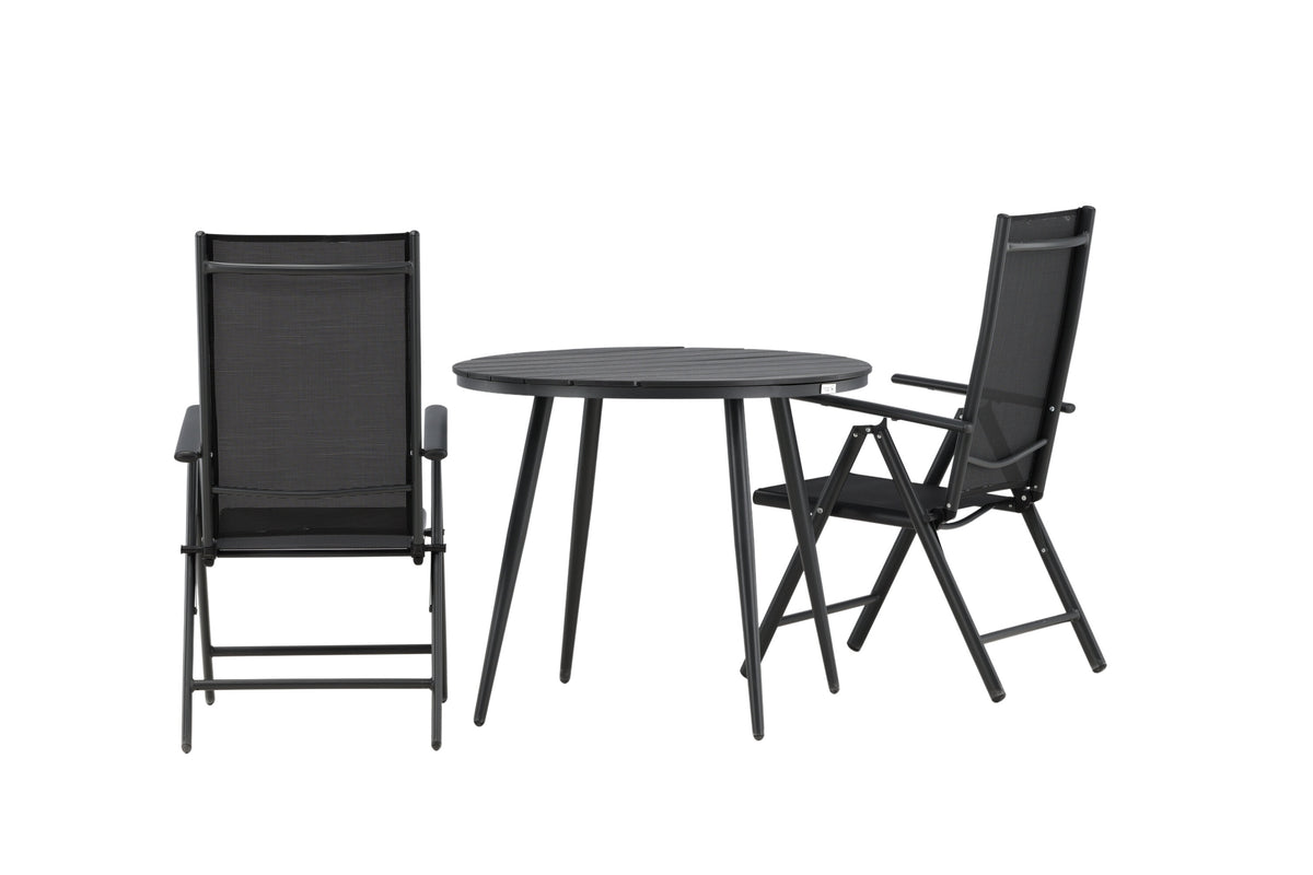 Break Matbord med Break Stolarna – Bord: ⌀90 Stol: 62x107,5x55