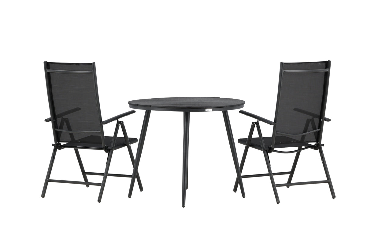 Break Matbord med Break Stolarna – Bord: ⌀90 Stol: 62x107,5x55
