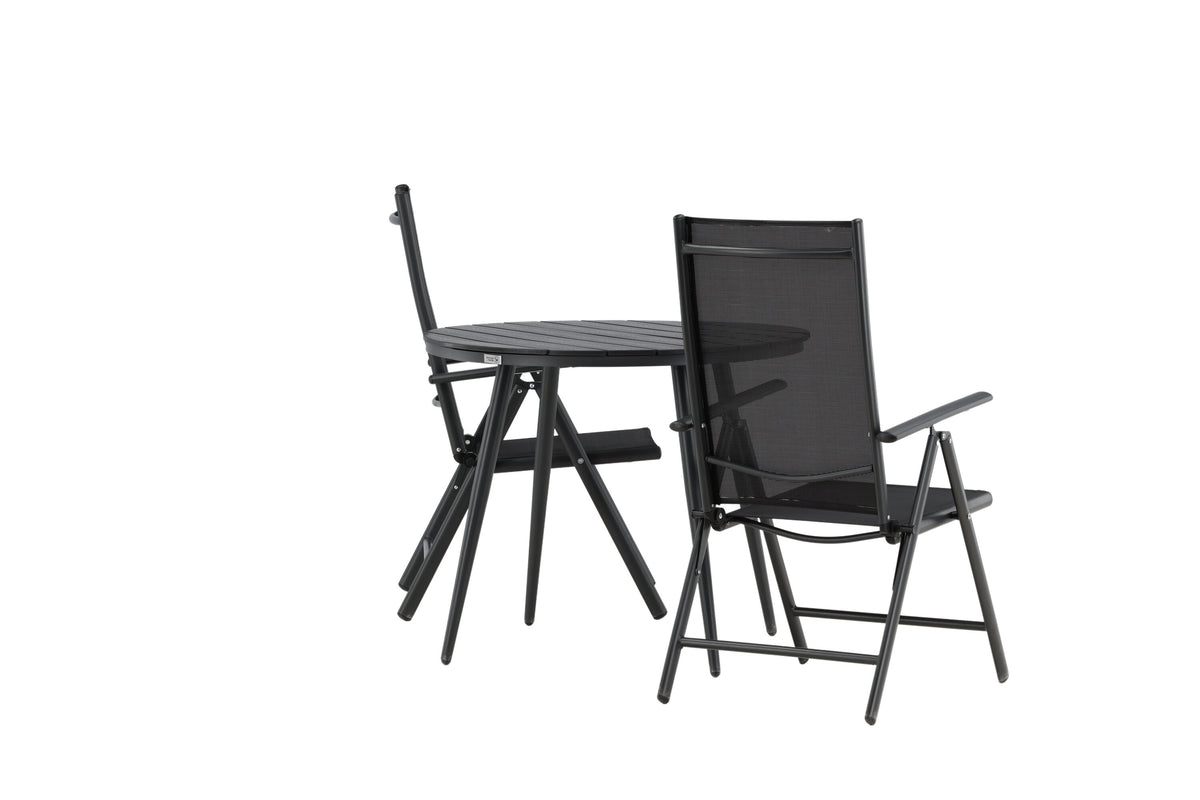 Break Matbord med Break Stolarna – Bord: ⌀90 Stol: 62x107,5x55