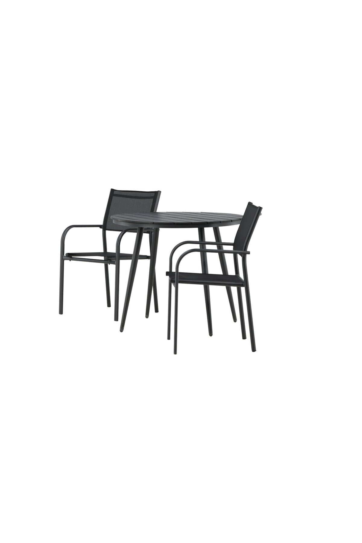 Break Matbord med Santorini Stolarna – Bord: ⌀90 Stol: 58x88x56