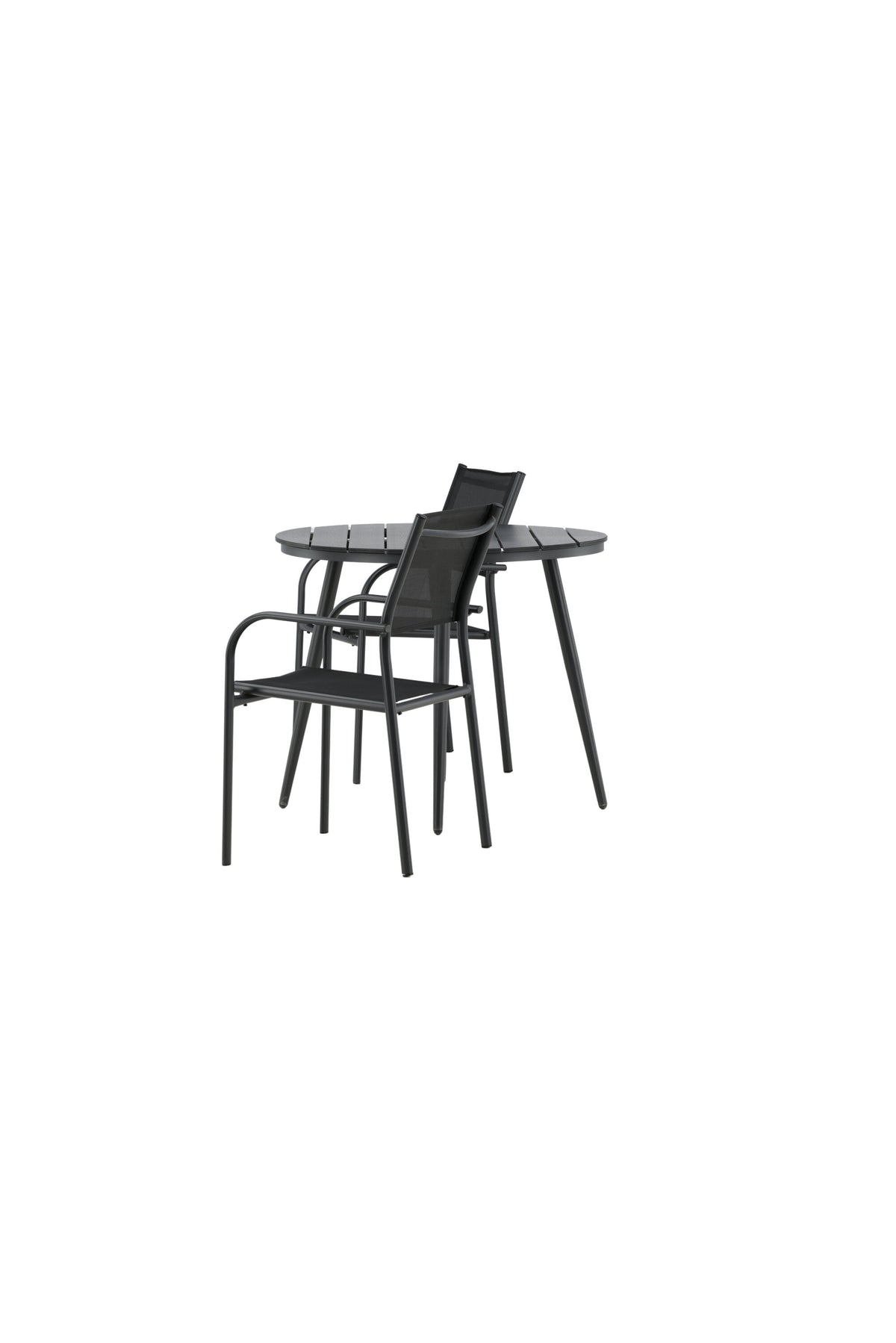 Break Matbord med Santorini Stolarna – Bord: ⌀90 Stol: 58x88x56
