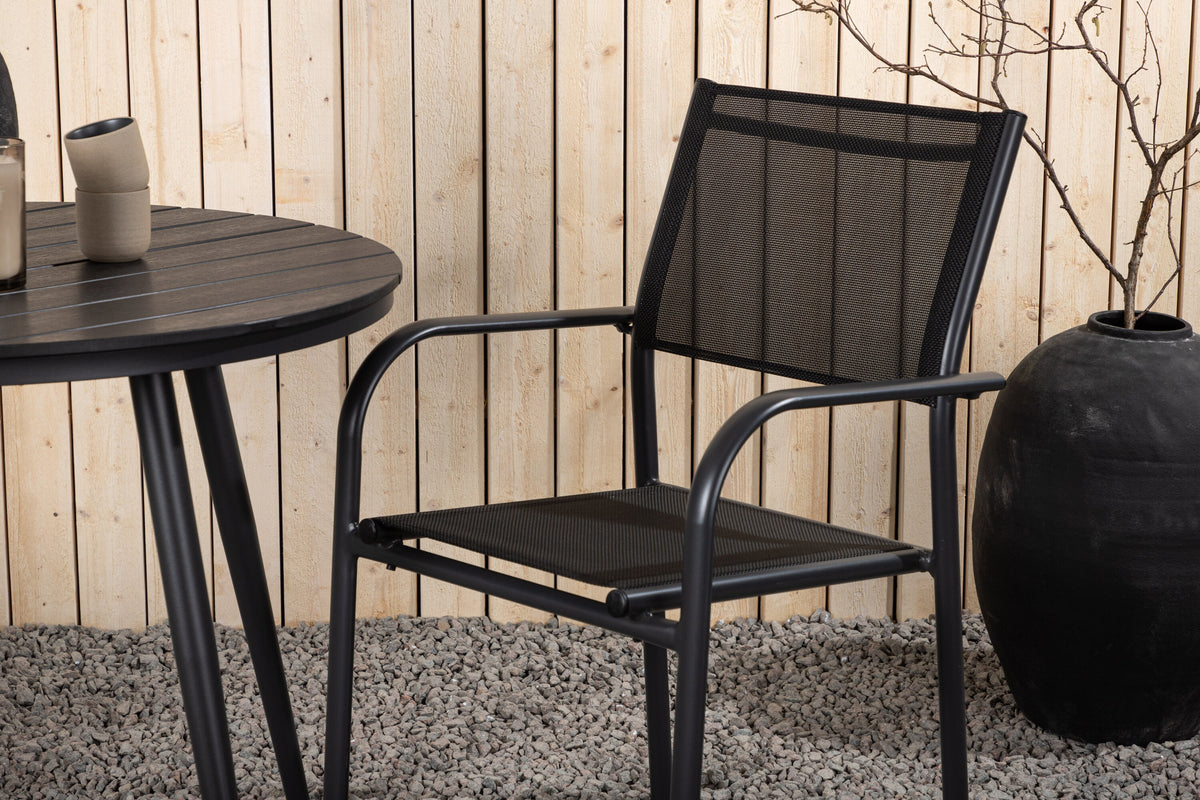 Break Matbord med Santorini Stolarna – Bord: ⌀90 Stol: 58x88x56