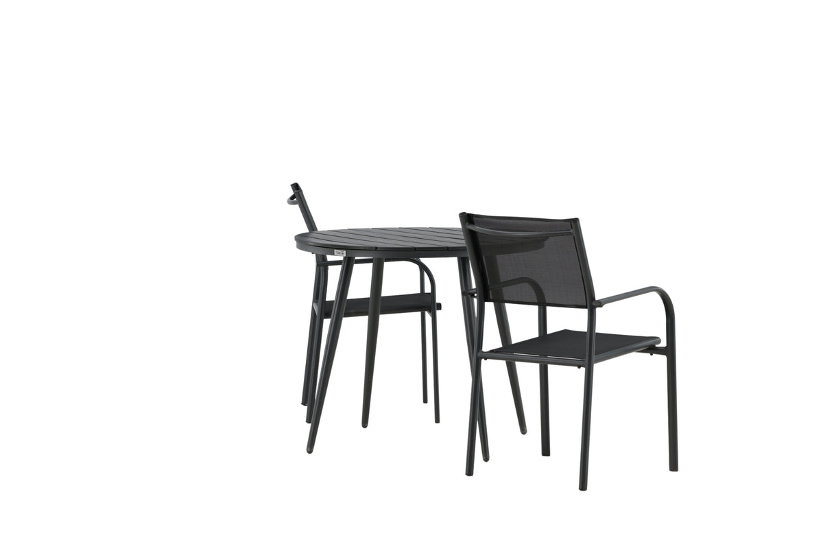 Break Matbord med Santorini Stolarna – Bord: ⌀90 Stol: 58x88x56