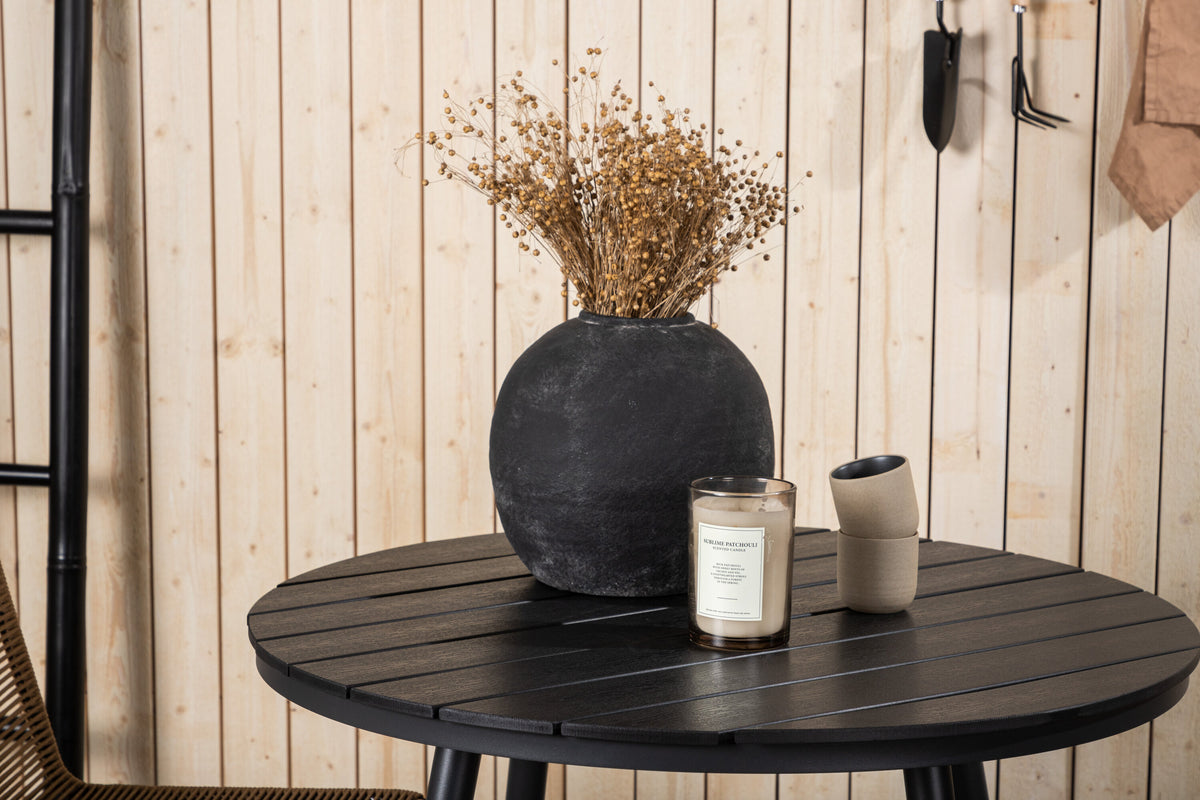 Break Matbord med Lindos Stolarna – Bord: ⌀90 Stol: 59x86x57