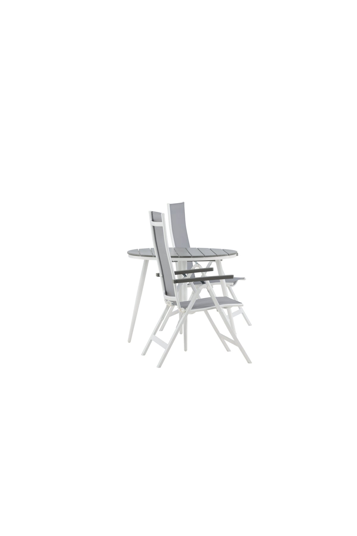 Break Matbord med Albany Stolarna – Bord: ⌀90 Stol: 67x109,5x59