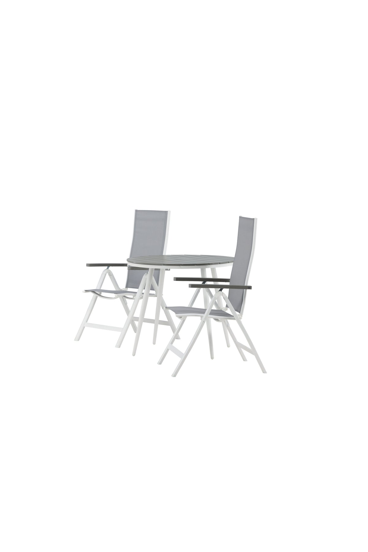 Break Matbord med Albany Stolarna – Bord: ⌀90 Stol: 67x109,5x59