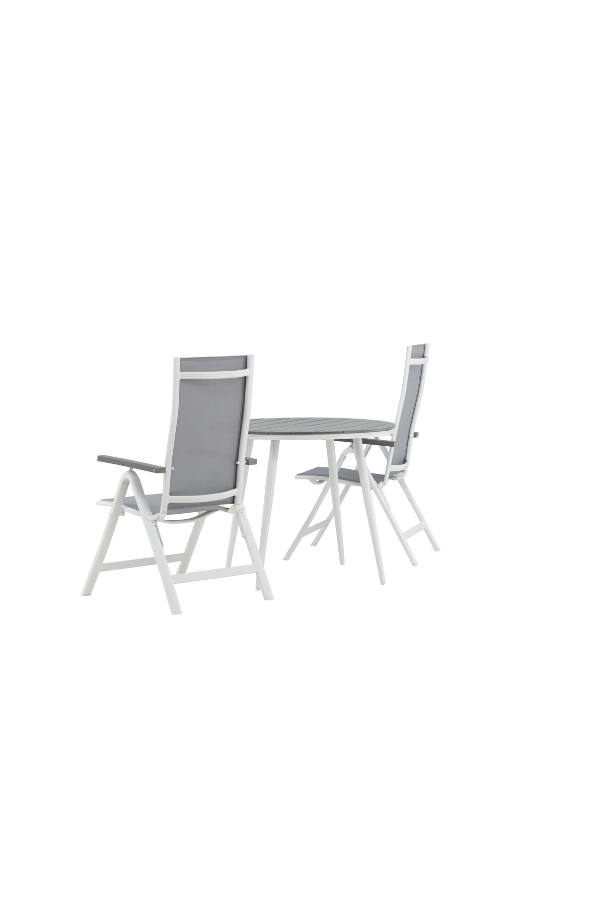 Break Matbord med Albany Stolarna – Bord: ⌀90 Stol: 67x109,5x59