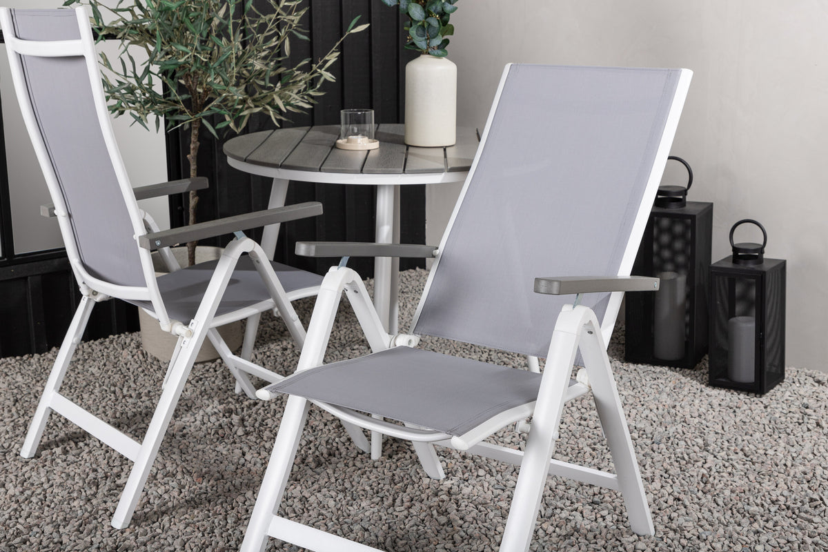 Break Matbord med Albany Stolarna – Bord: ⌀90 Stol: 67x109,5x59