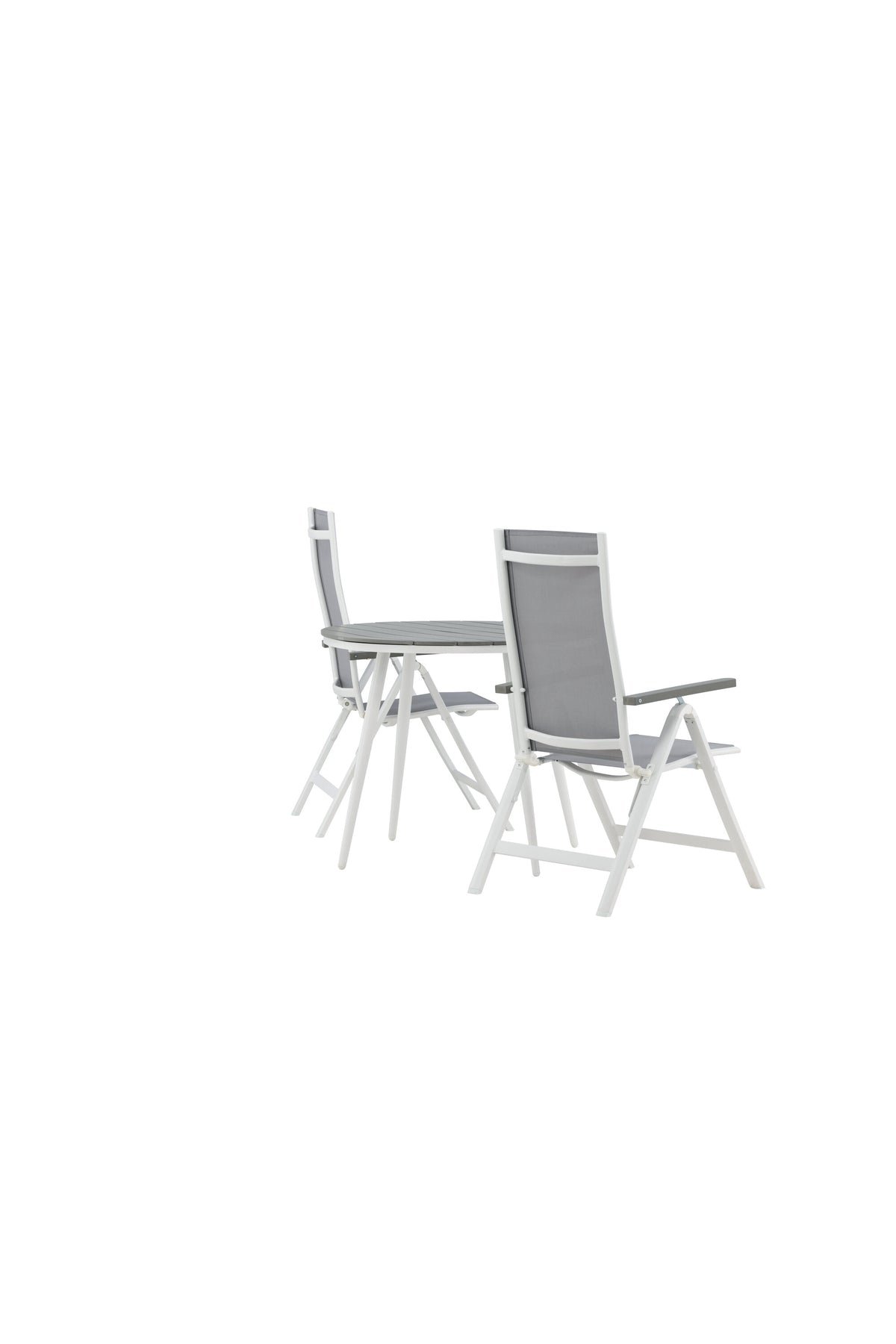 Break Matbord med Albany Stolarna – Bord: ⌀90 Stol: 67x109,5x59