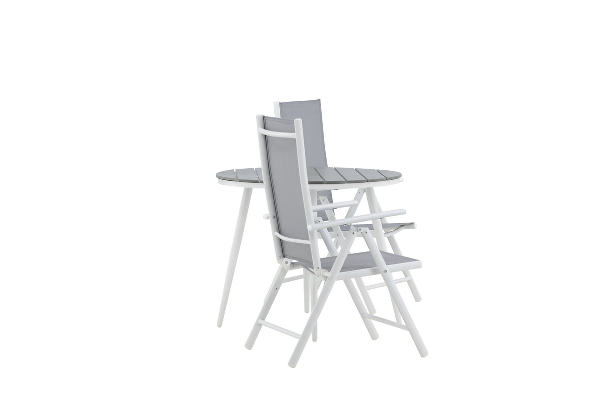Break Matbord med Break Stolarna – Bord: ⌀90 Stol: 62x107,5x55