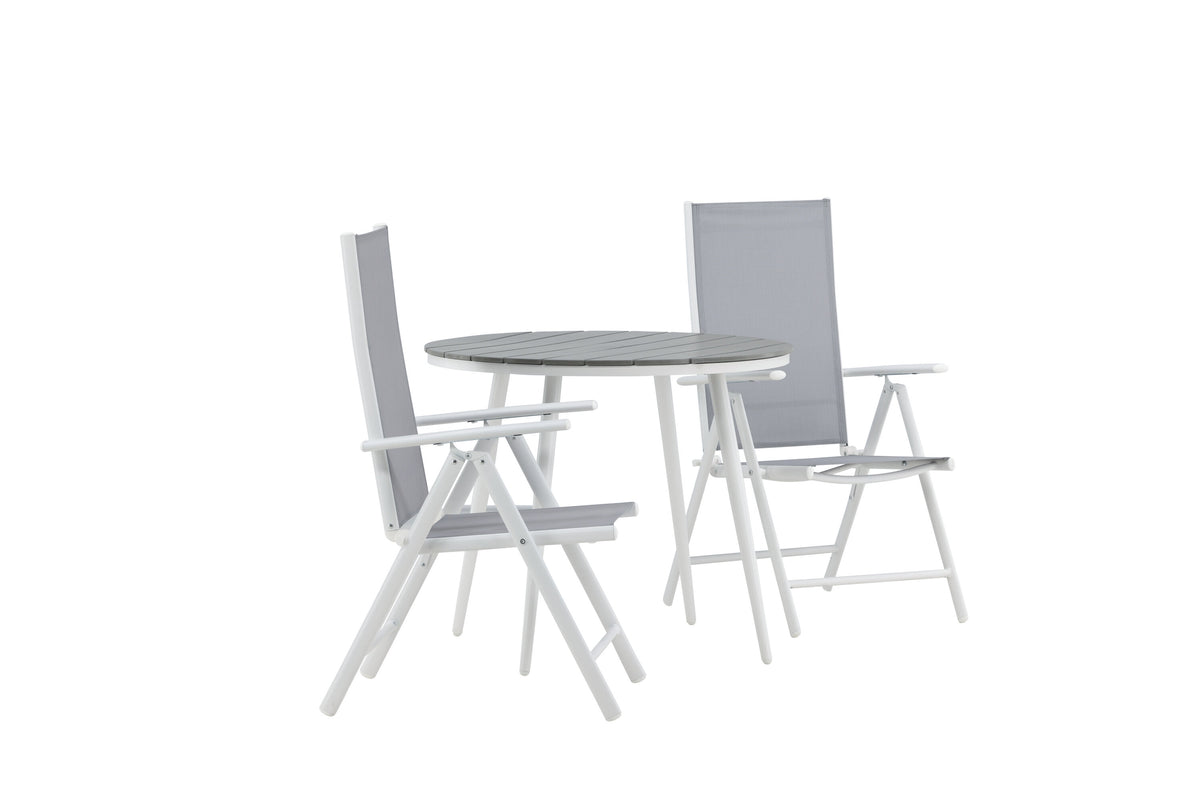 Break Matbord med Break Stolarna – Bord: ⌀90 Stol: 62x107,5x55