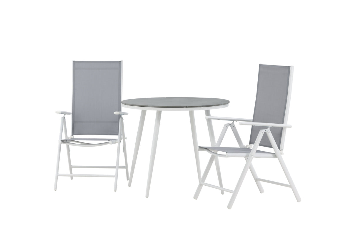 Break Matbord med Break Stolarna – Bord: ⌀90 Stol: 62x107,5x55