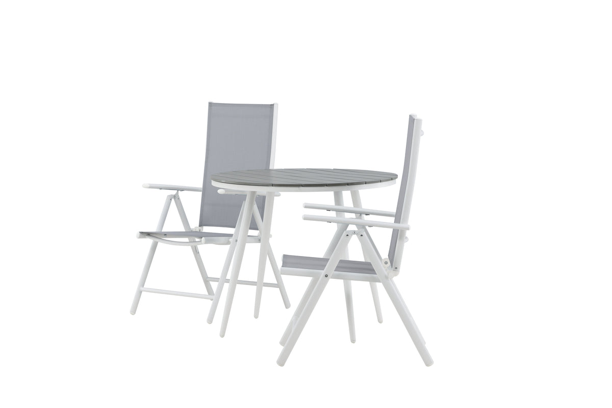 Break Matbord med Break Stolarna – Bord: ⌀90 Stol: 62x107,5x55
