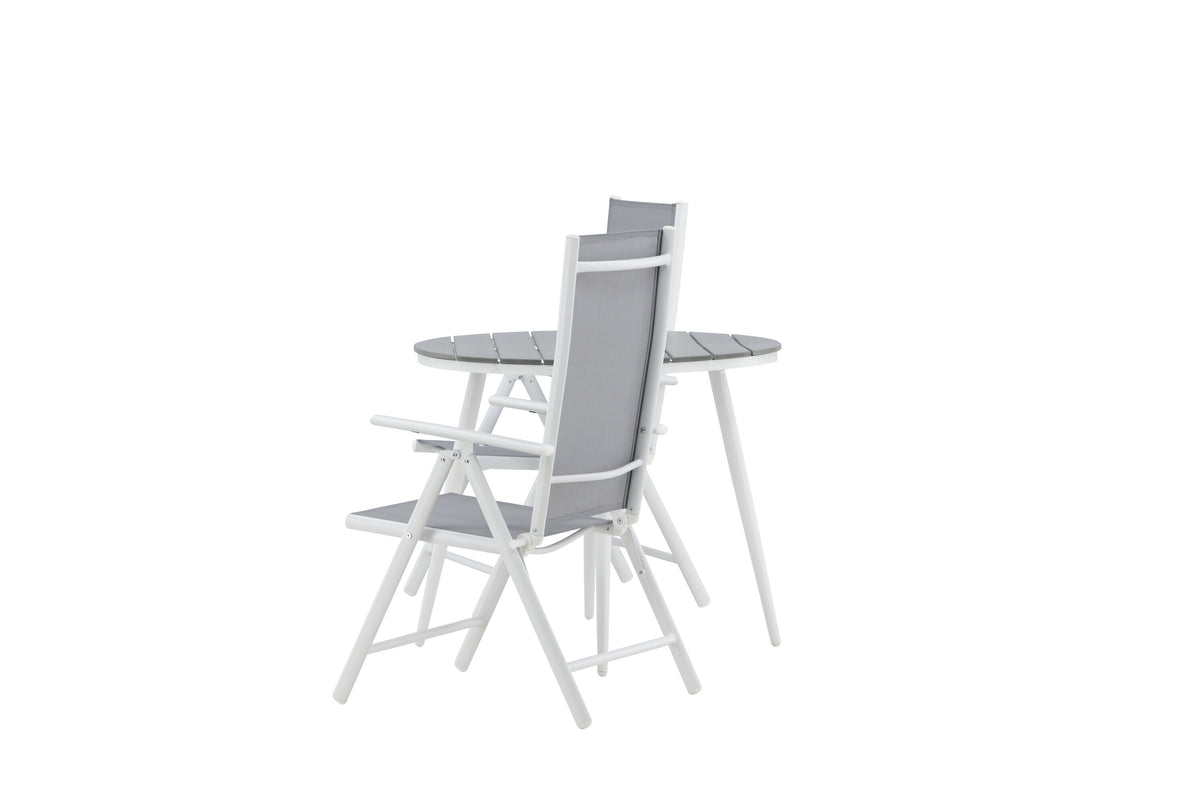 Break Matbord med Break Stolarna – Bord: ⌀90 Stol: 62x107,5x55