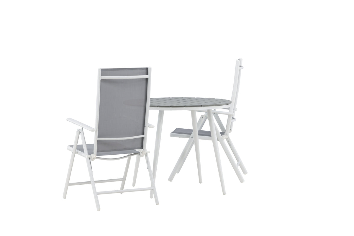 Break Matbord med Break Stolarna – Bord: ⌀90 Stol: 62x107,5x55