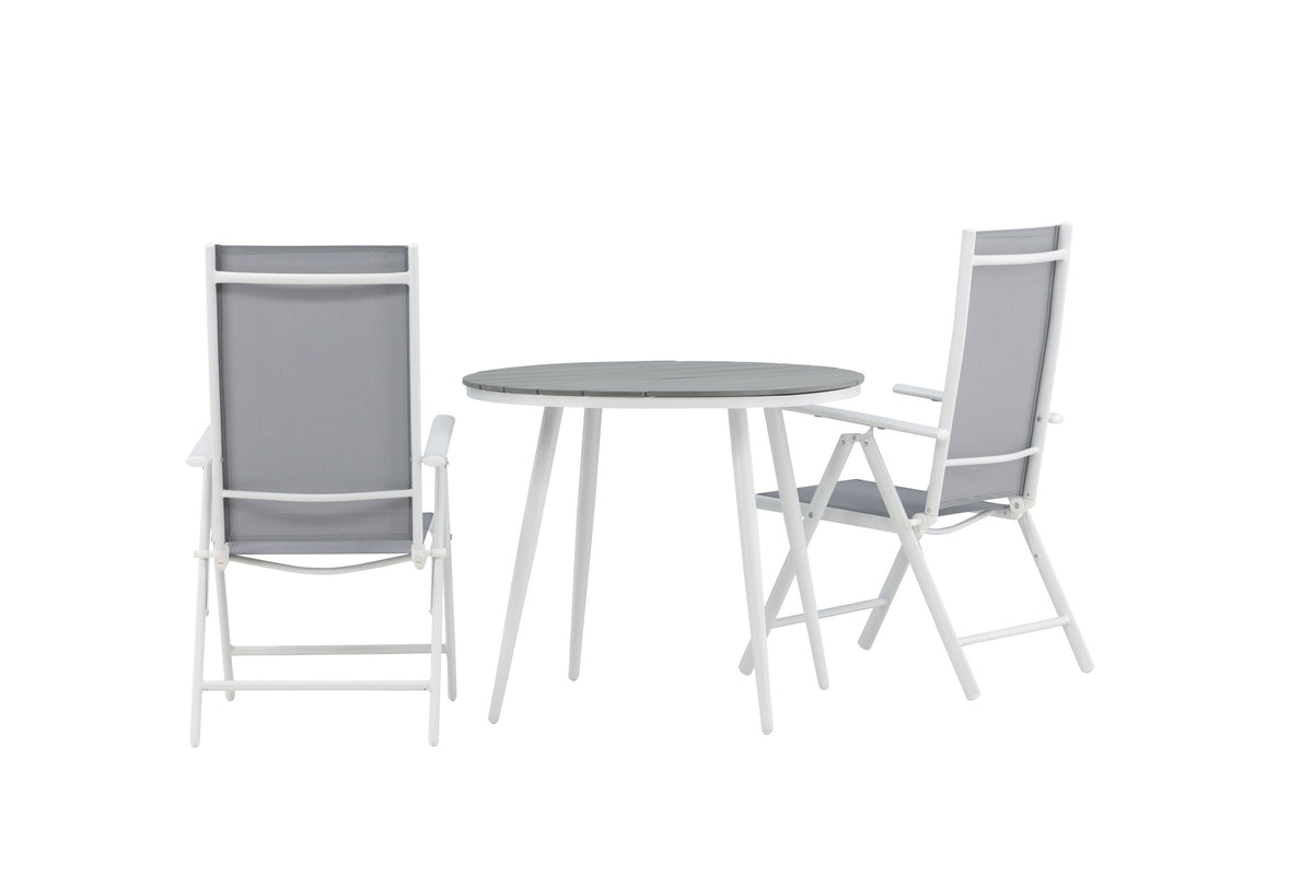 Break Matbord med Break Stolarna – Bord: ⌀90 Stol: 62x107,5x55