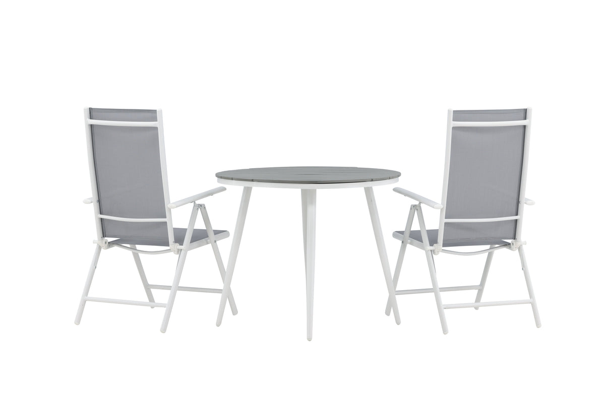 Break Matbord med Break Stolarna – Bord: ⌀90 Stol: 62x107,5x55