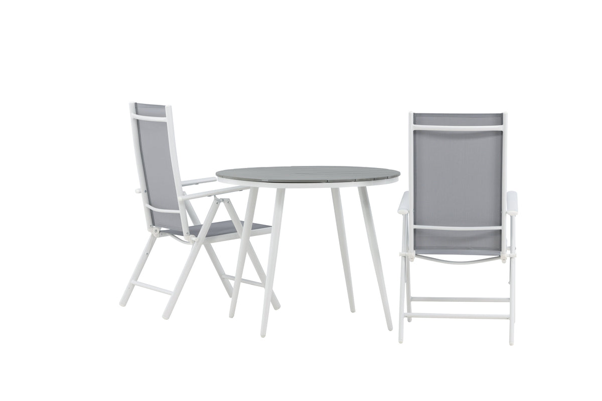 Break Matbord med Break Stolarna – Bord: ⌀90 Stol: 62x107,5x55