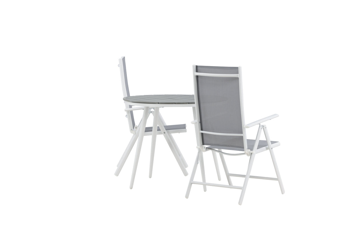 Break Matbord med Break Stolarna – Bord: ⌀90 Stol: 62x107,5x55