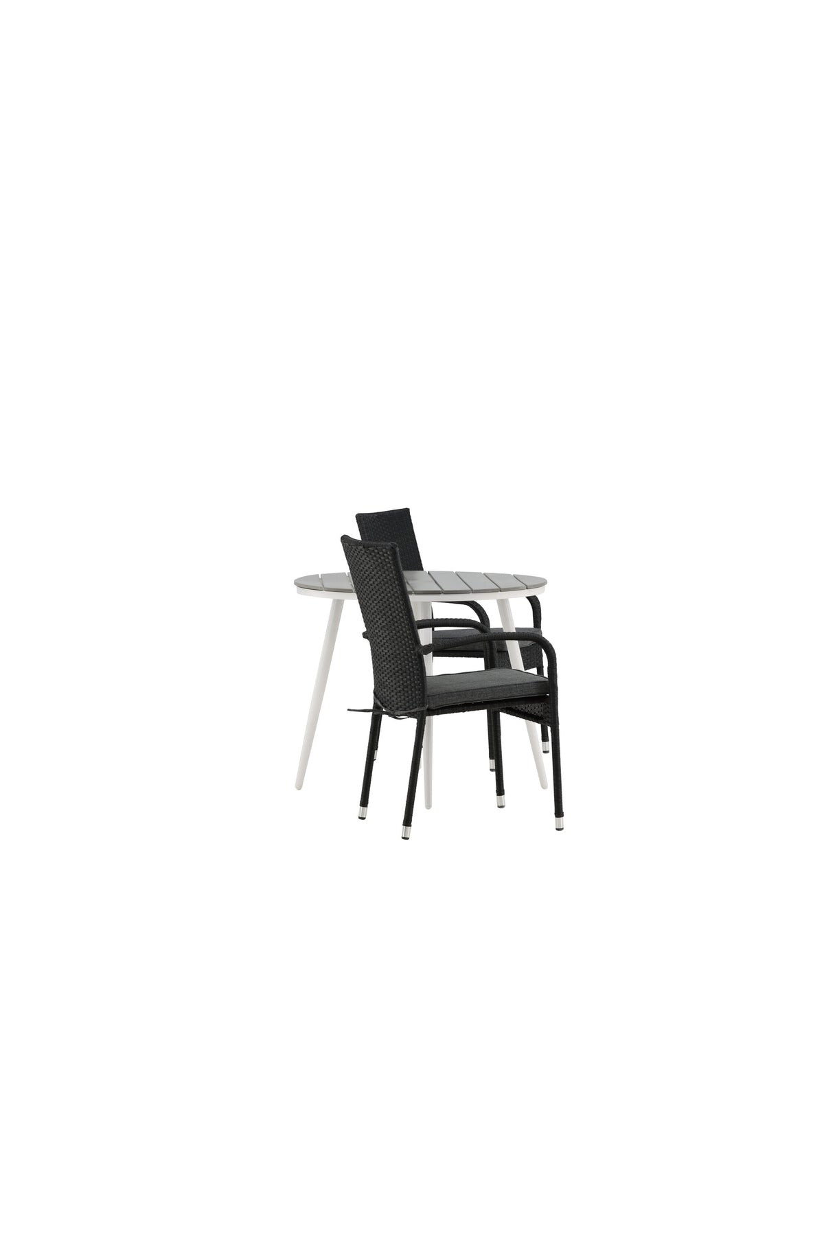 Break Matbord med Anna Stolarna – Bord: ⌀90 Stol: 64x95x55