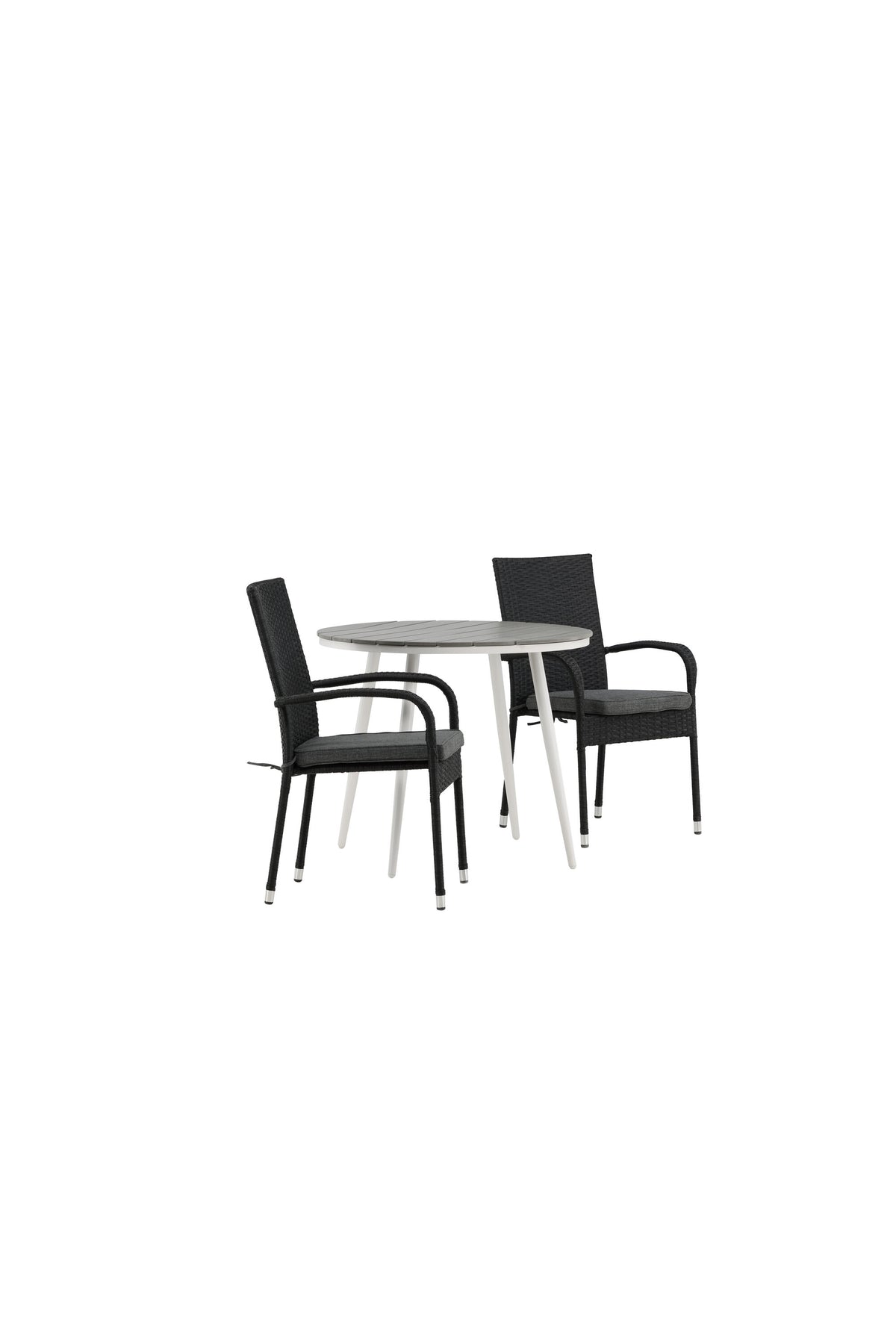 Break Matbord med Anna Stolarna – Bord: ⌀90 Stol: 64x95x55