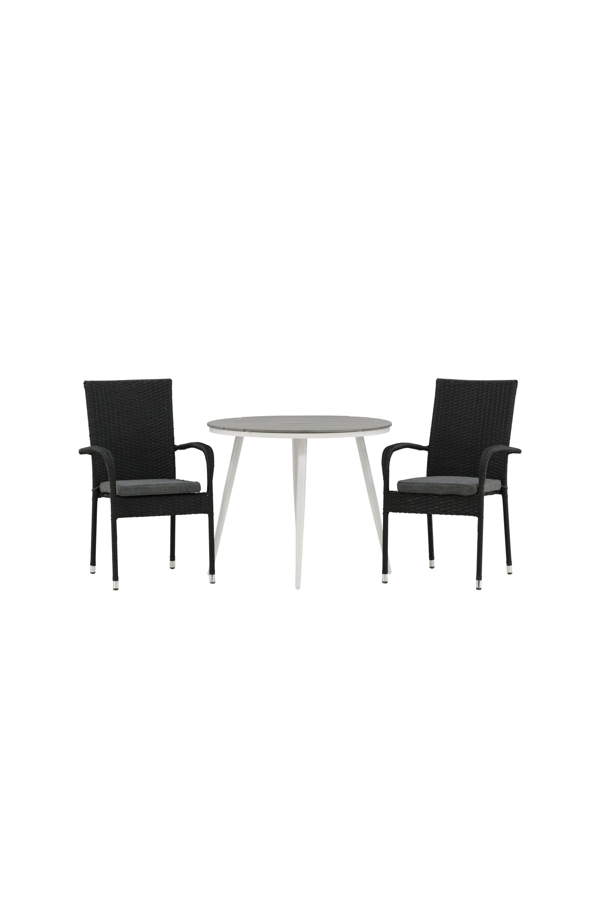 Break Matbord med Anna Stolarna – Bord: ⌀90 Stol: 64x95x55