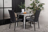 Break Matbord med Anna Stolarna – Bord: ⌀90 Stol: 64x95x55