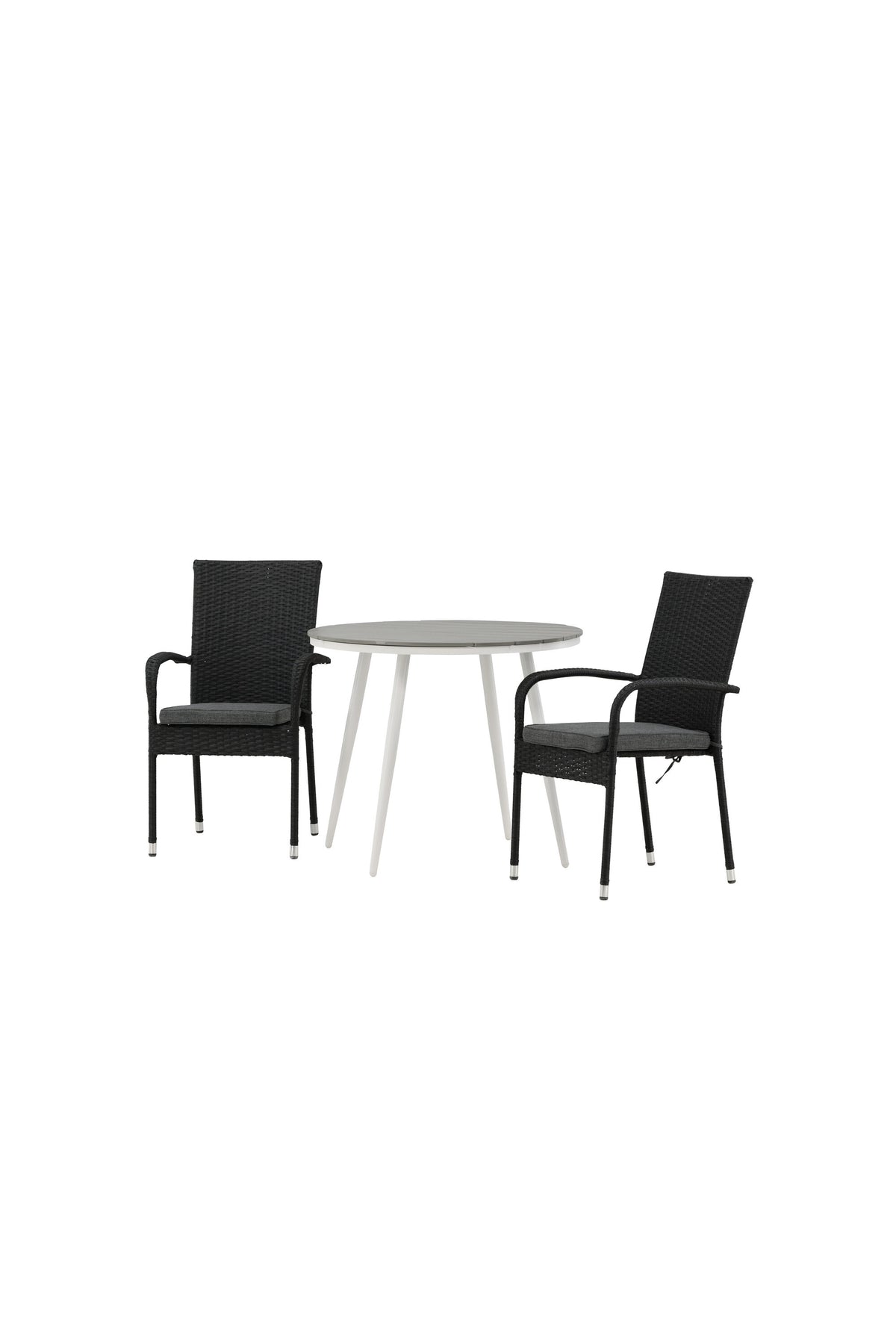Break Matbord med Anna Stolarna – Bord: ⌀90 Stol: 64x95x55