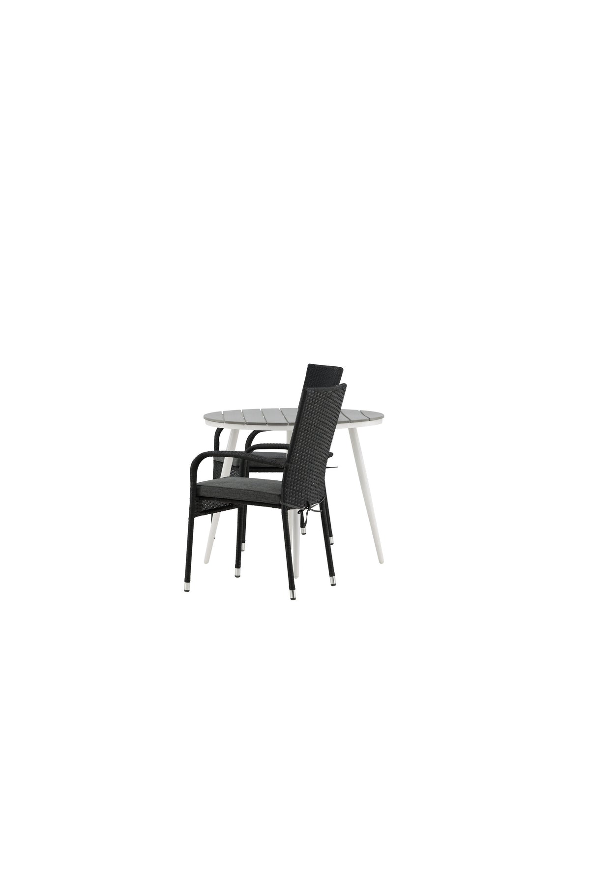 Break Matbord med Anna Stolarna – Bord: ⌀90 Stol: 64x95x55