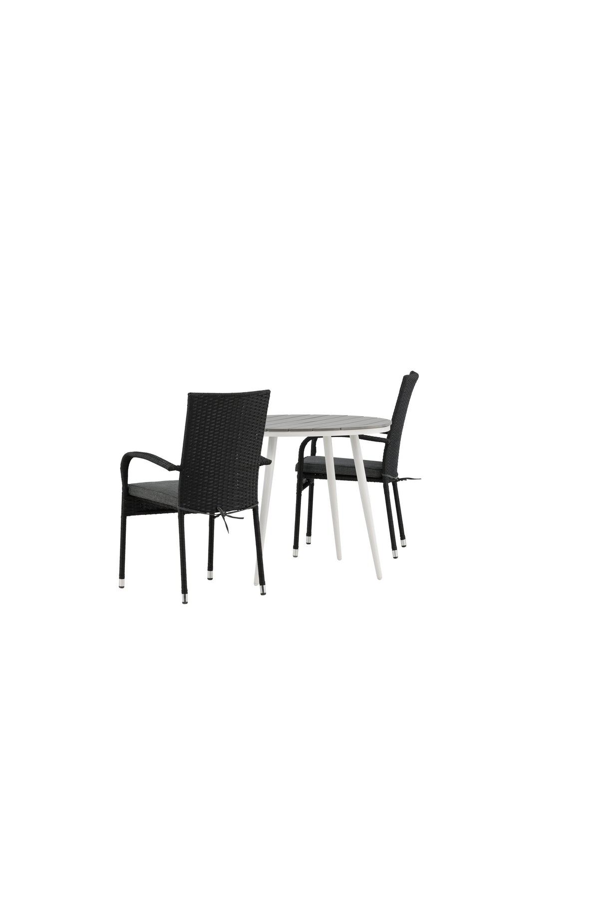 Break Matbord med Anna Stolarna – Bord: ⌀90 Stol: 64x95x55