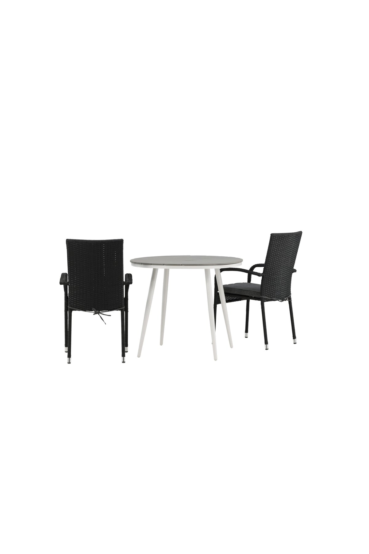Break Matbord med Anna Stolarna – Bord: ⌀90 Stol: 64x95x55