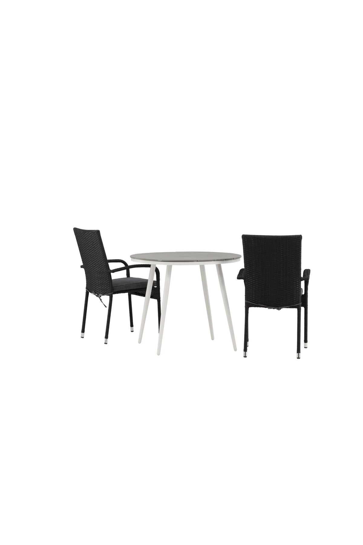 Break Matbord med Anna Stolarna – Bord: ⌀90 Stol: 64x95x55