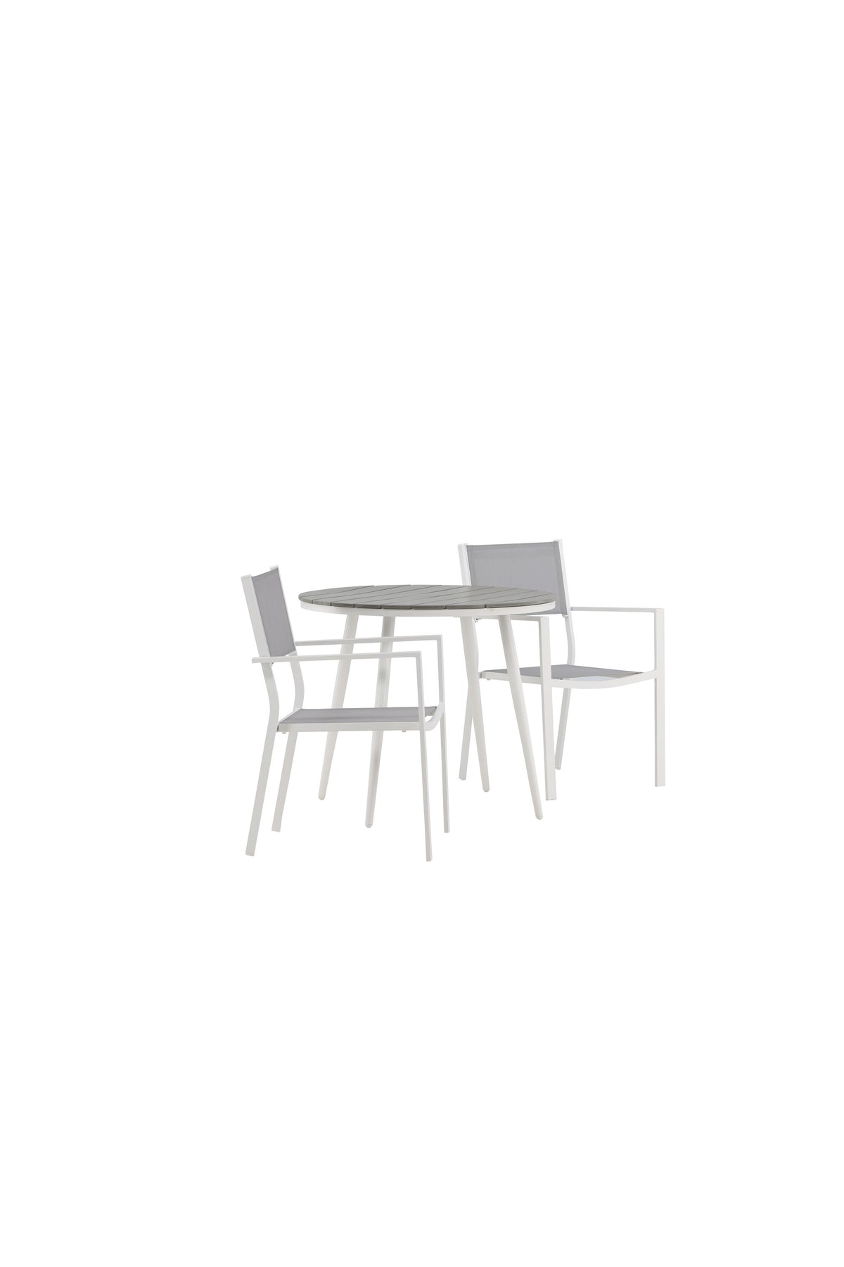 Break Matbord med Copacabana Stolarna – Bord: ⌀90 Stol: 60,5x88x56,5