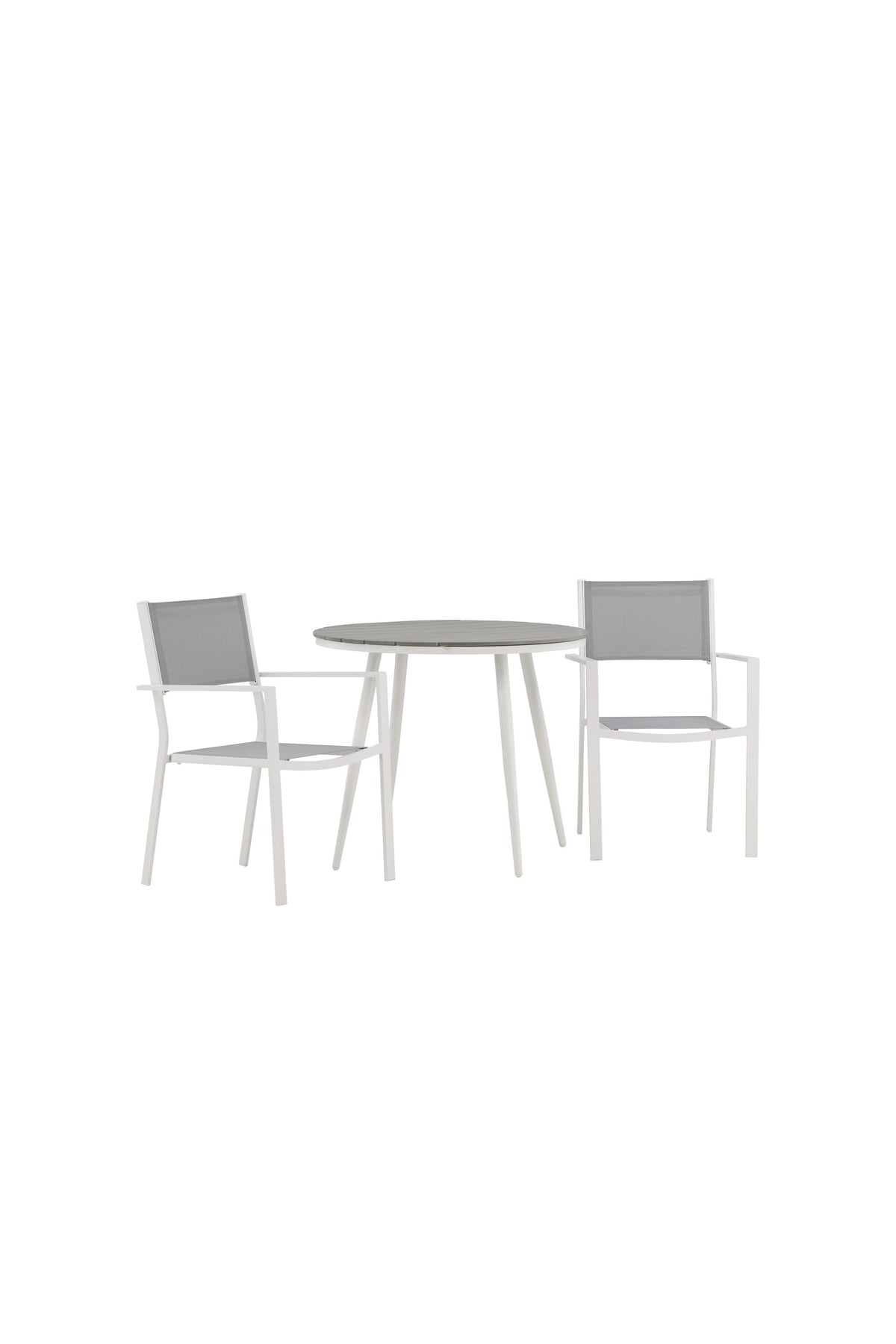 Break Matbord med Copacabana Stolarna – Bord: ⌀90 Stol: 60,5x88x56,5