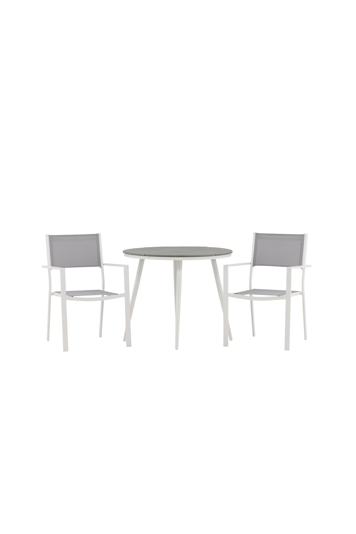 Break Matbord med Copacabana Stolarna – Bord: ⌀90 Stol: 60,5x88x56,5