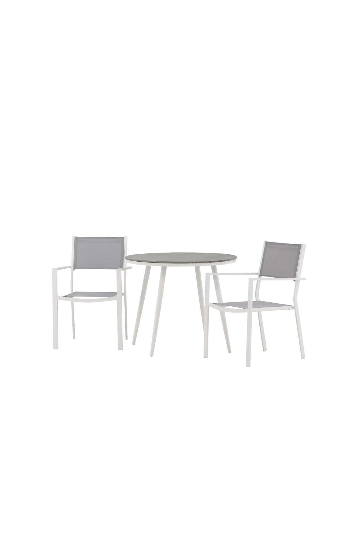 Break Matbord med Copacabana Stolarna – Bord: ⌀90 Stol: 60,5x88x56,5