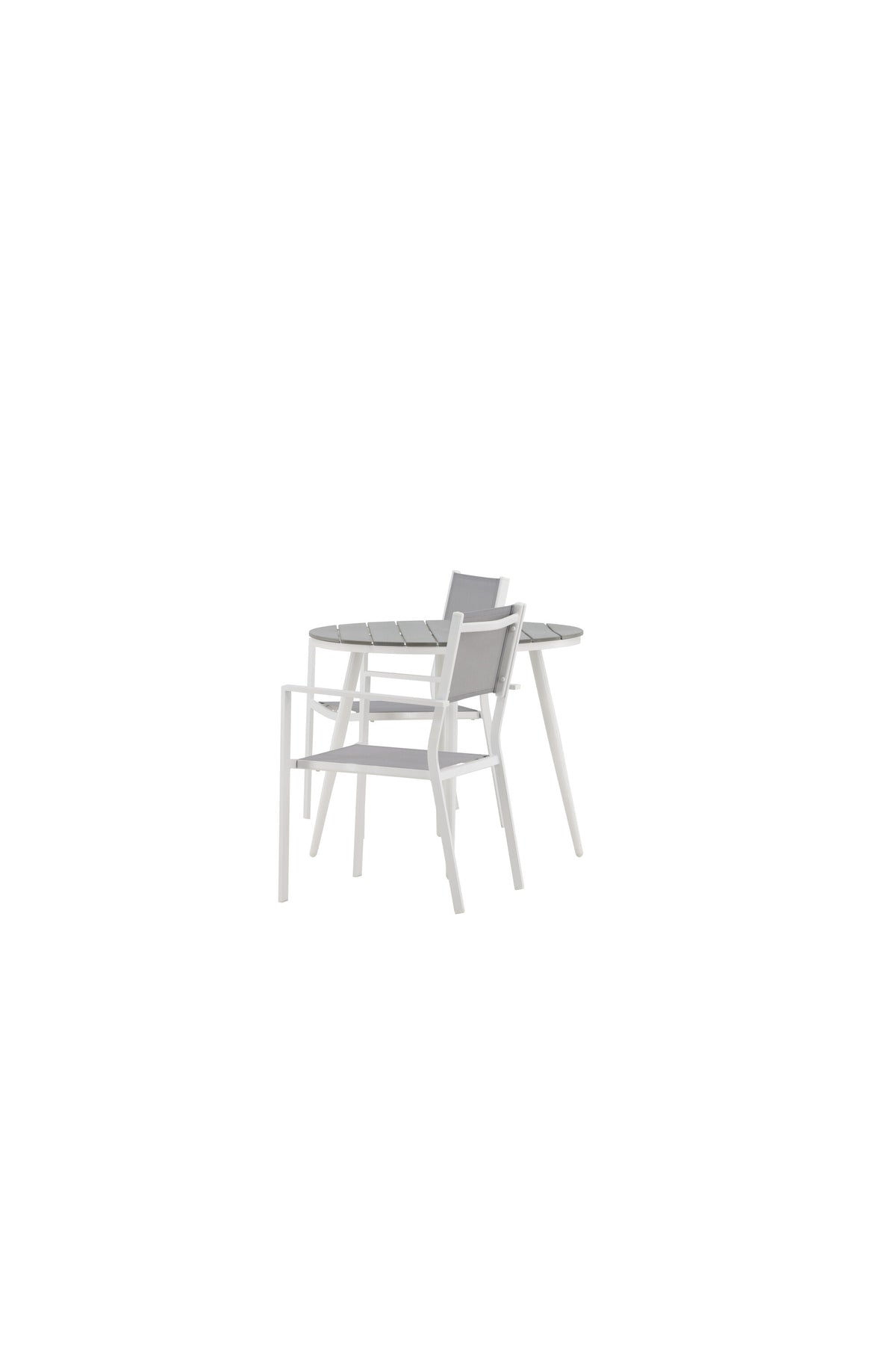 Break Matbord med Copacabana Stolarna – Bord: ⌀90 Stol: 60,5x88x56,5