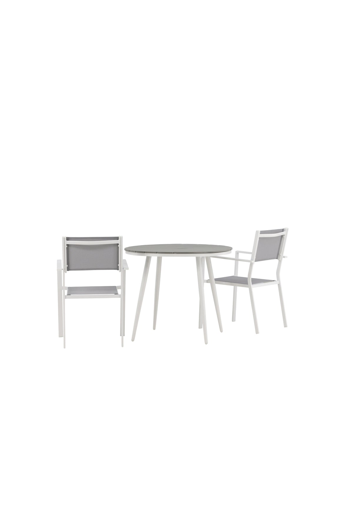Break Matbord med Copacabana Stolarna – Bord: ⌀90 Stol: 60,5x88x56,5