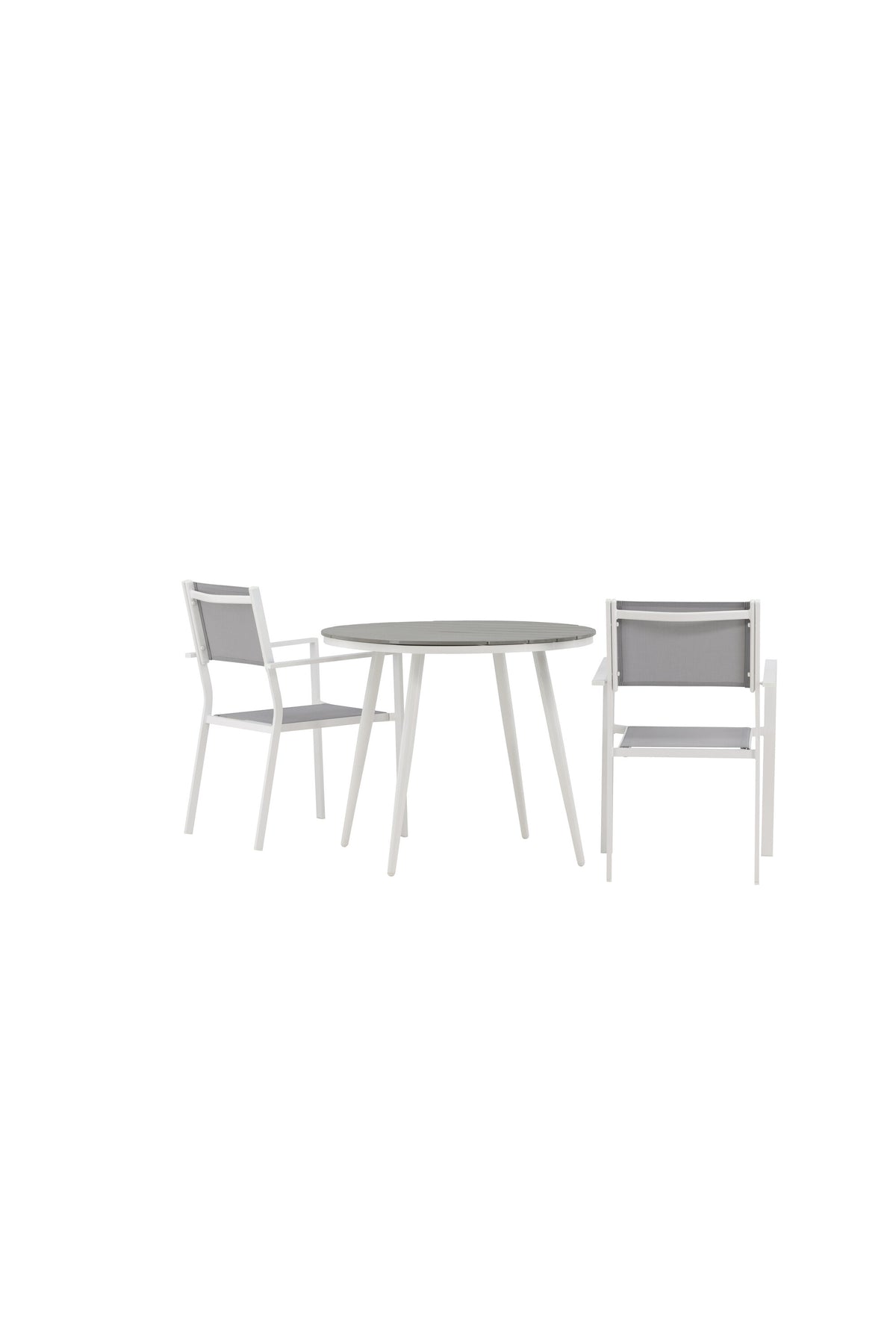 Break Matbord med Copacabana Stolarna – Bord: ⌀90 Stol: 60,5x88x56,5