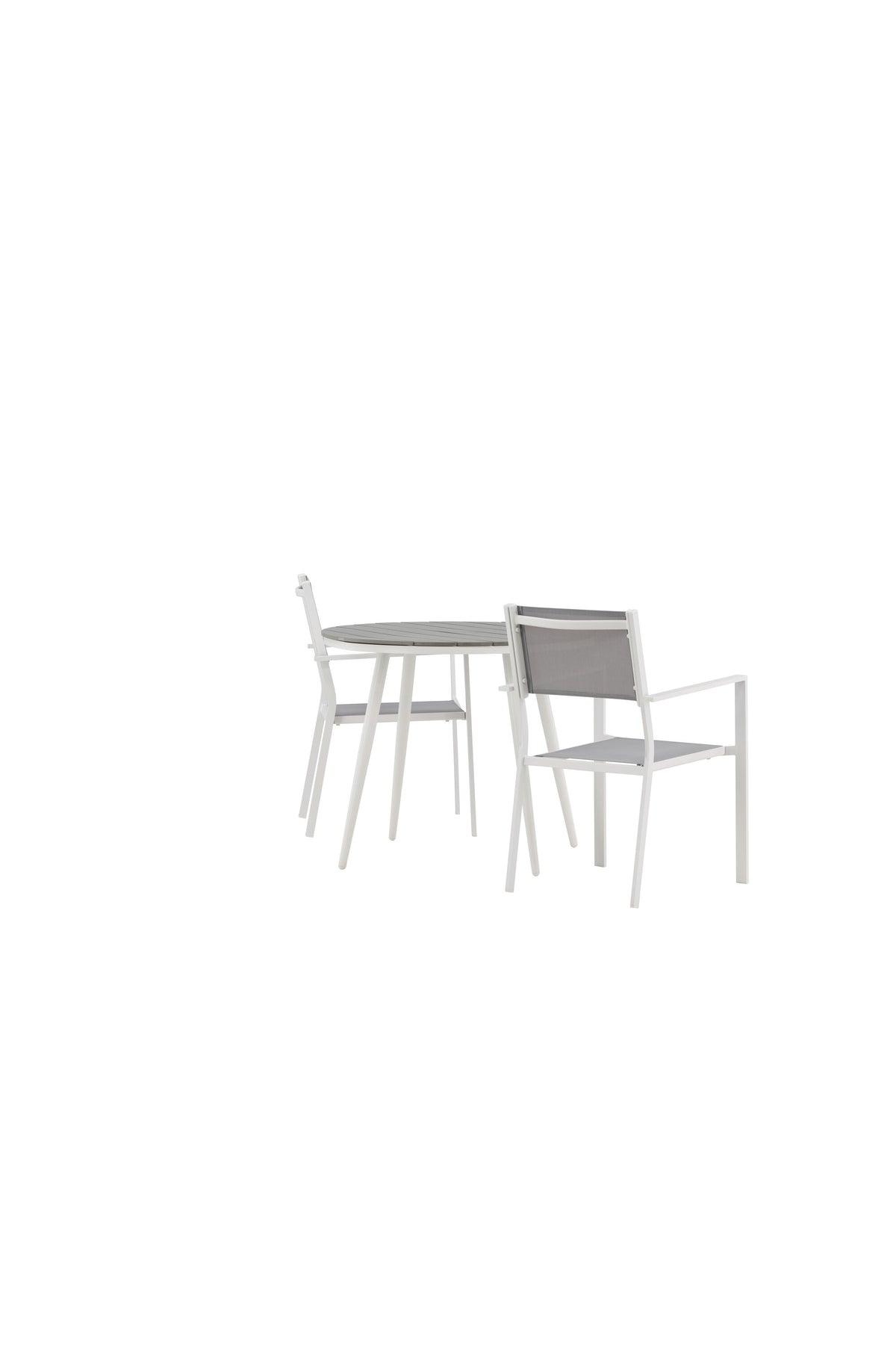 Break Matbord med Copacabana Stolarna – Bord: ⌀90 Stol: 60,5x88x56,5