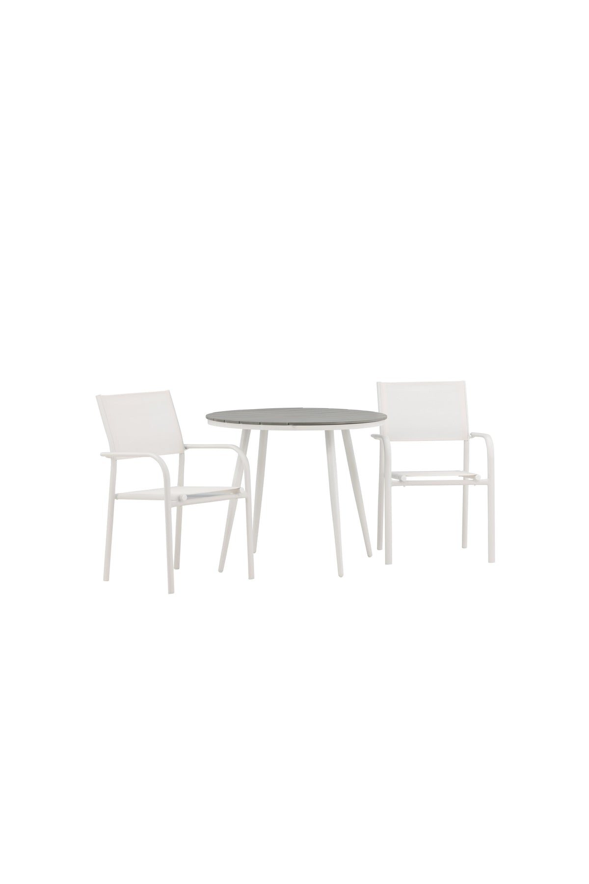 Break Matbord med Santorini Stolarna – Bord: ⌀90 Stol: 58x89x56