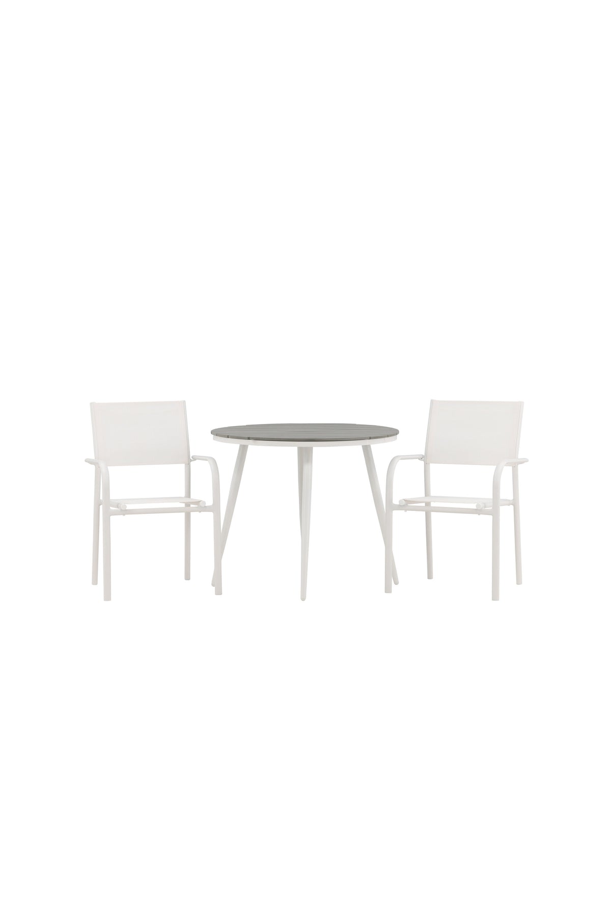 Break Matbord med Santorini Stolarna – Bord: ⌀90 Stol: 58x89x56